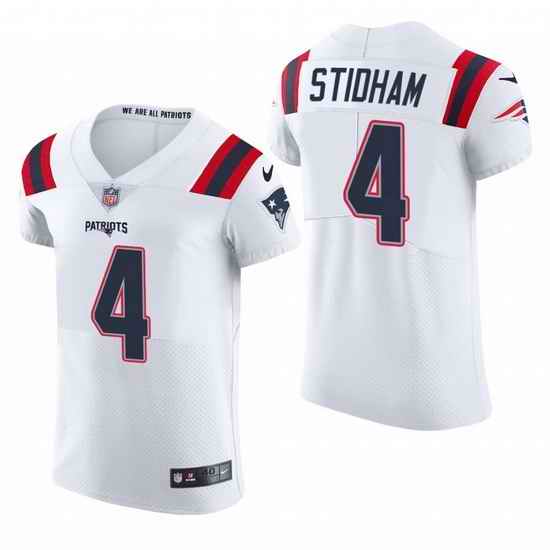 New England Patriots 4 Jarrett Stidham Nike Men White Team Color Men Stitched NFL 2020 Vapor Untouchable Elite Jersey